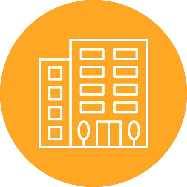 Imagen vectorial de icono de oficina Se puede utilizar para el inicio de negocios