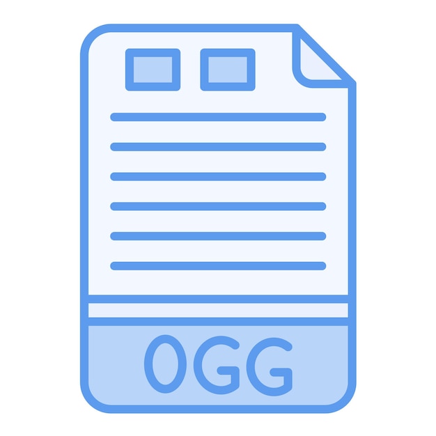 Imagen vectorial de icono OG Se puede utilizar para formatos de archivo