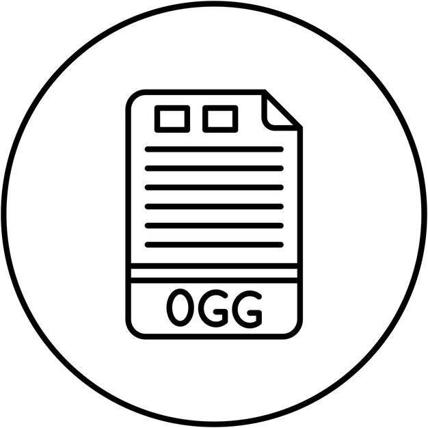 Imagen vectorial de icono OG Se puede utilizar para formatos de archivo