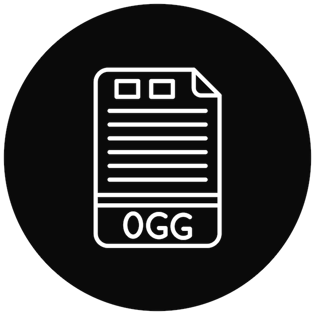 Imagen vectorial de icono OG Se puede utilizar para formatos de archivo