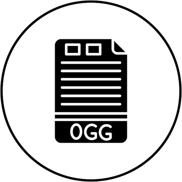 Imagen vectorial de icono OG Se puede utilizar para formatos de archivo