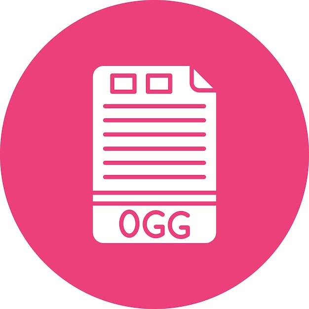 Imagen vectorial de icono OG Se puede utilizar para formatos de archivo