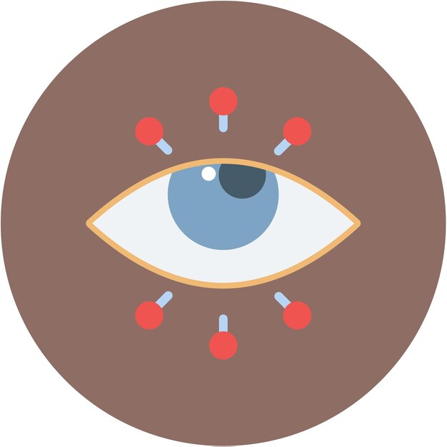 La imagen vectorial del icono del ojo cibernético se puede utilizar para la robótica