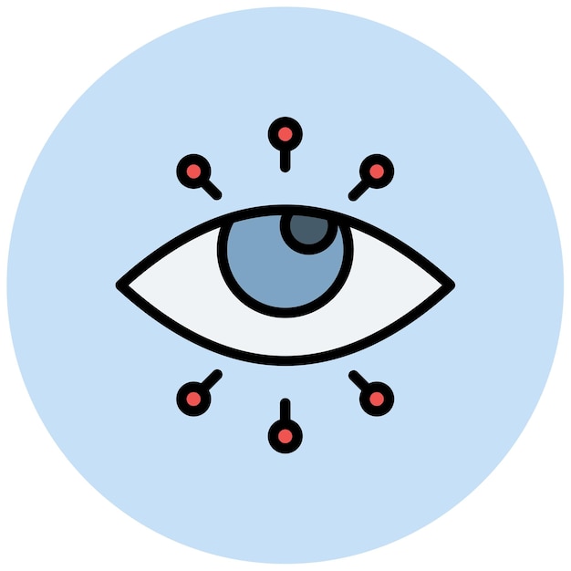 La imagen vectorial del icono del ojo cibernético se puede utilizar para la robótica