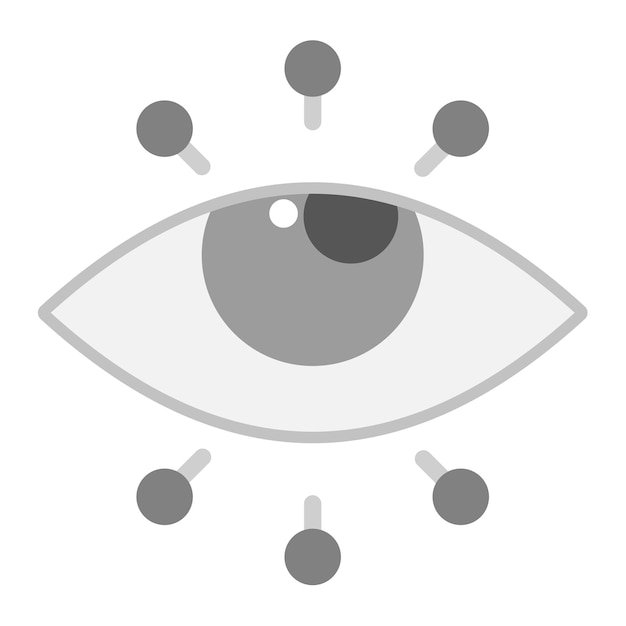 La imagen vectorial del icono del ojo cibernético se puede utilizar para la robótica