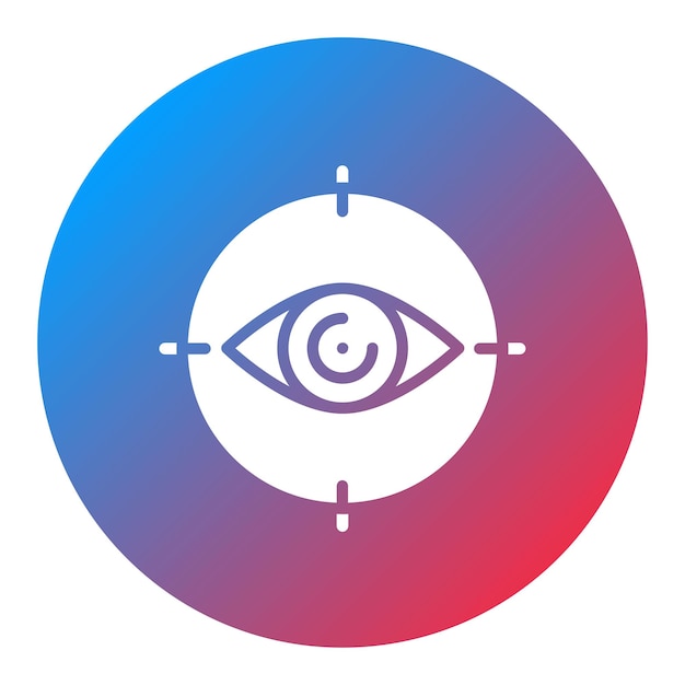 Imagen vectorial del icono del ojo Se puede utilizar para el tiro con arco