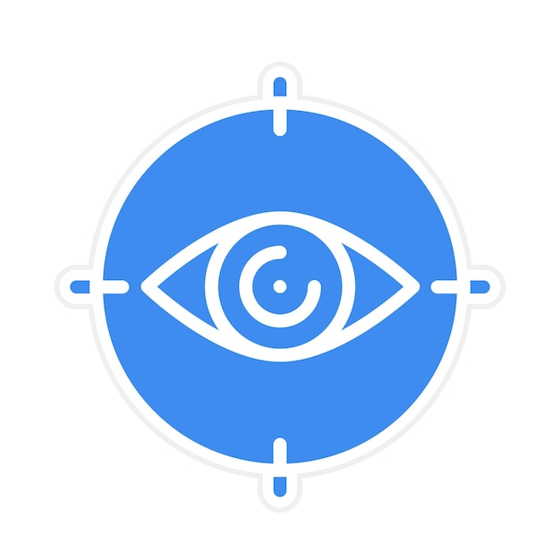 Imagen vectorial del icono del ojo Se puede utilizar para el tiro con arco