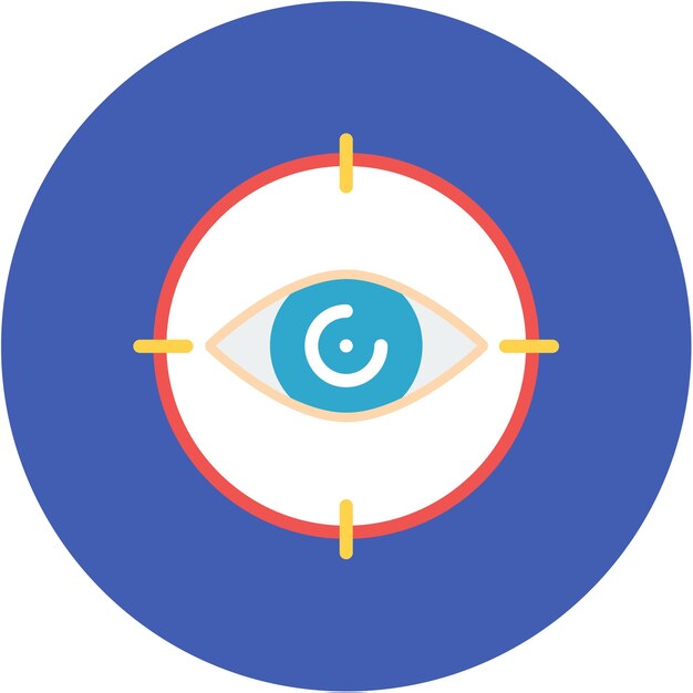 Imagen vectorial del icono del ojo Se puede utilizar para el tiro con arco