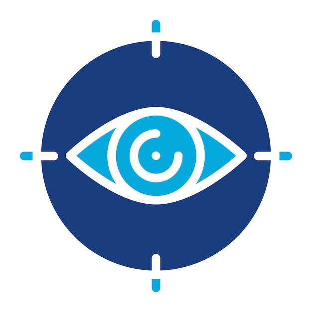 Imagen vectorial del icono del ojo Se puede utilizar para el tiro con arco