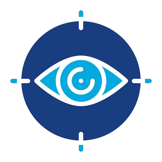 Vector imagen vectorial del icono del ojo se puede utilizar para el tiro con arco