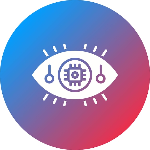 Imagen vectorial de icono de ojo de robótica Puede utilizarse para la Inteligencia Artificial