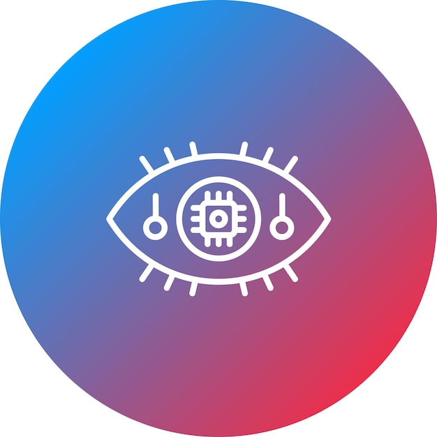 Imagen vectorial de icono de ojo de robótica Puede utilizarse para la Inteligencia Artificial
