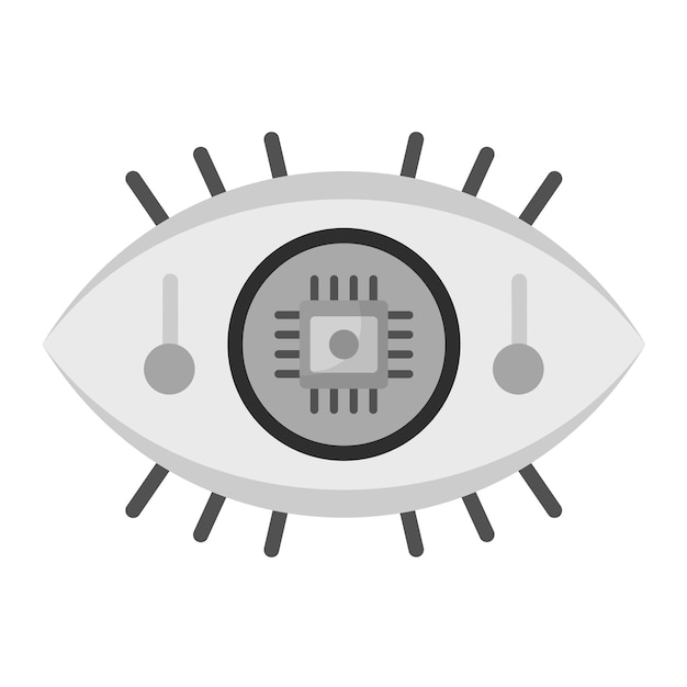 Imagen vectorial de icono de ojo de robótica Puede utilizarse para la Inteligencia Artificial