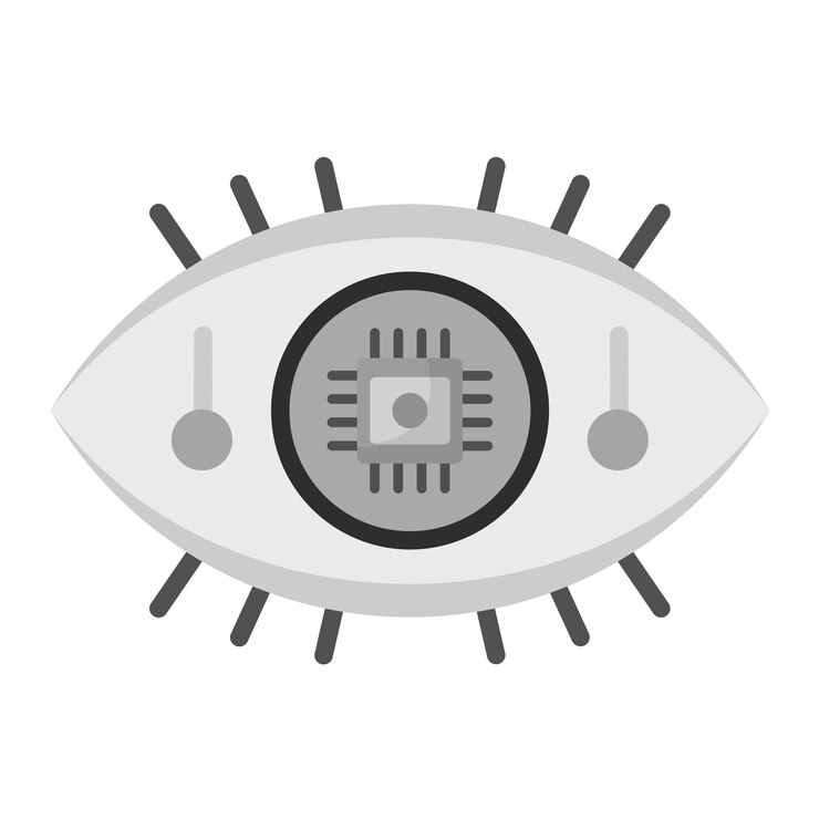 Vector imagen vectorial de icono de ojo de robótica puede utilizarse para la inteligencia artificial