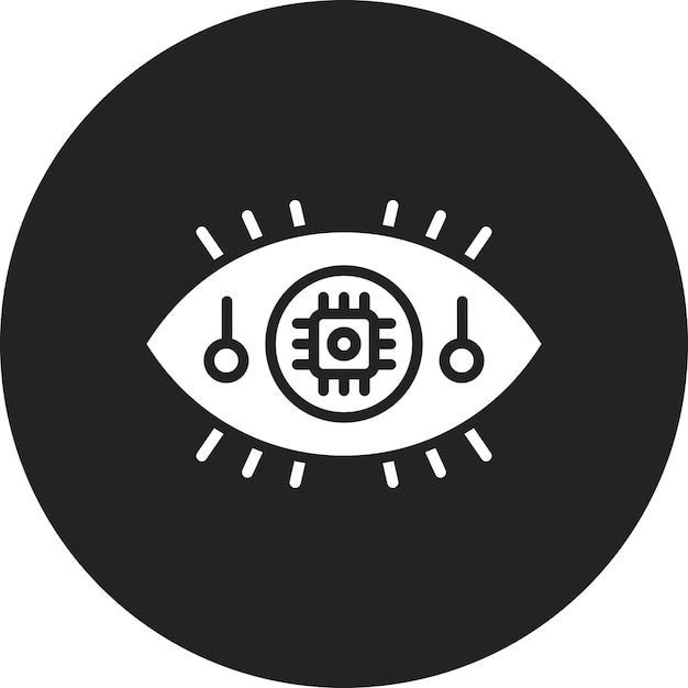 Imagen vectorial de icono de ojo de robótica Puede utilizarse para la Inteligencia Artificial