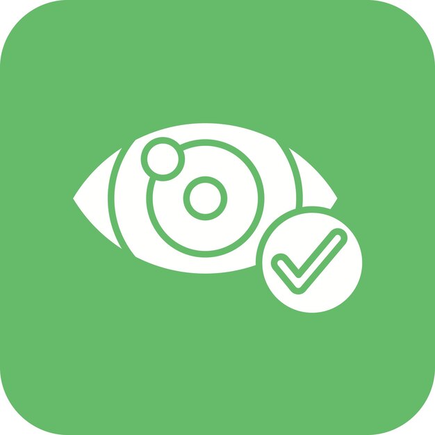 Imagen vectorial de icono de ojo saludable Puede utilizarse para el optometrista