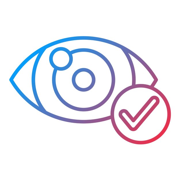Imagen vectorial de icono de ojo saludable Puede utilizarse para el optometrista