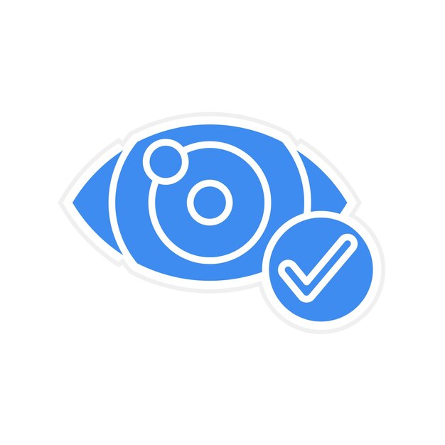 Imagen vectorial de icono de ojo saludable Puede utilizarse para el optometrista