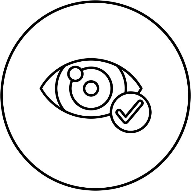 Imagen vectorial de icono de ojo saludable Puede utilizarse para el optometrista