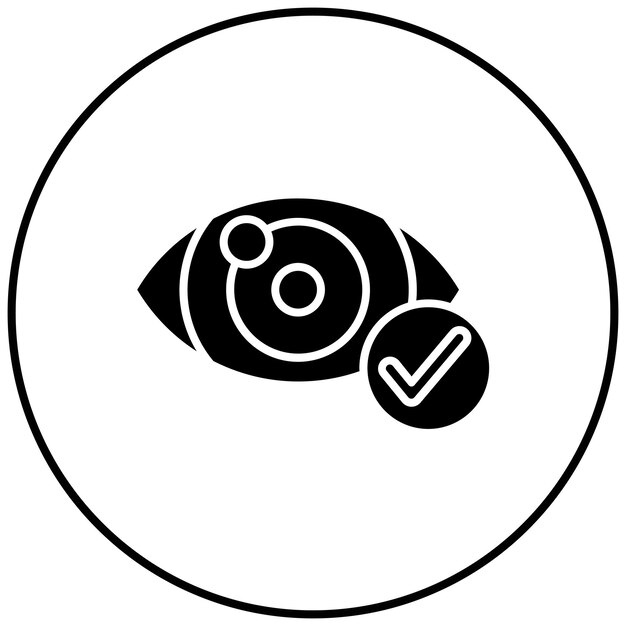 Imagen vectorial de icono de ojo saludable Puede utilizarse para el optometrista