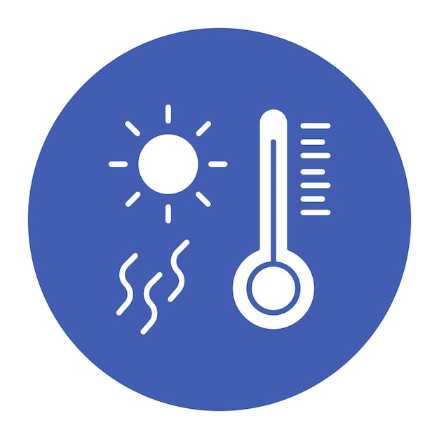 La imagen vectorial del icono de la ola de calor se puede usar para desastres naturales