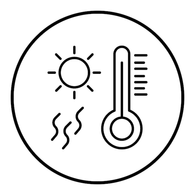 La imagen vectorial del icono de la ola de calor se puede usar para desastres naturales