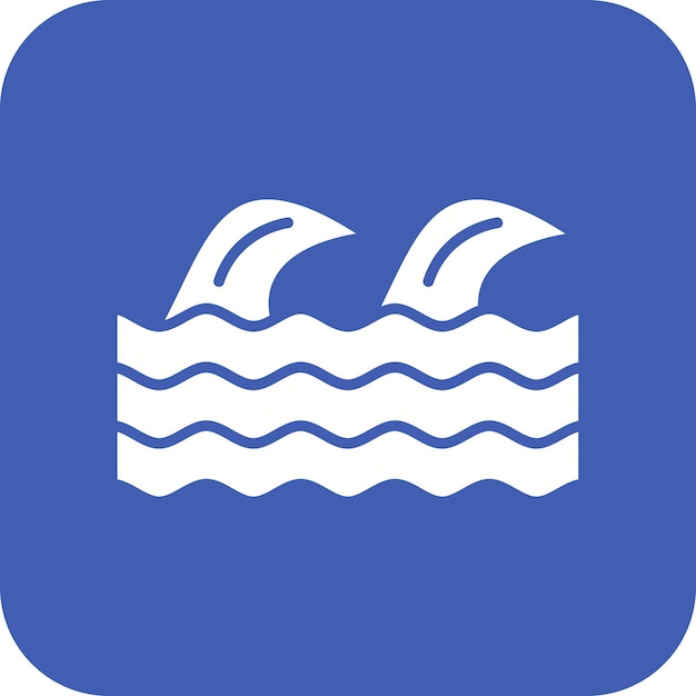 Imagen vectorial del icono de la ola del mar Se puede usar para el clima