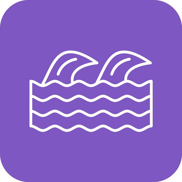 Imagen vectorial del icono de la ola del mar Se puede usar para el clima