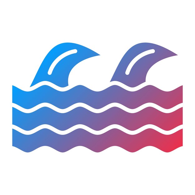 Imagen vectorial del icono de la ola del mar Se puede usar para el clima