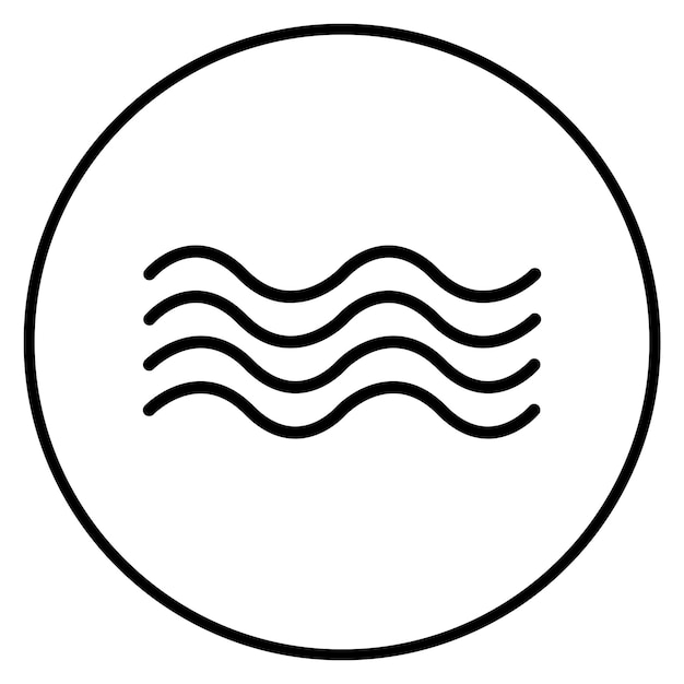 Imagen vectorial del icono de las olas del mar Se puede usar para Cruiser
