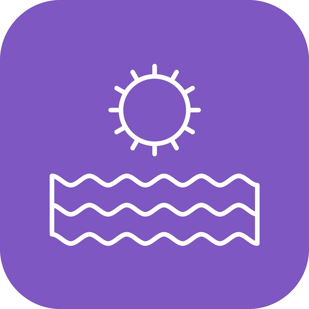 Imagen vectorial del icono de las olas Se puede utilizar para Coastline