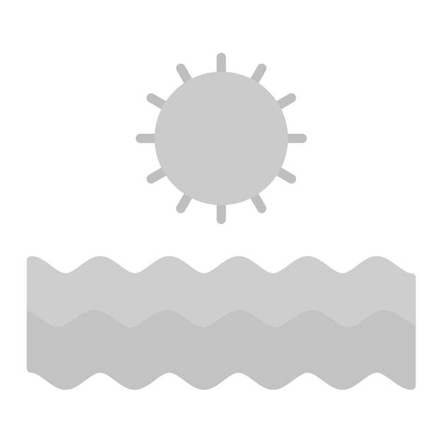 Imagen vectorial del icono de las olas Se puede utilizar para Coastline