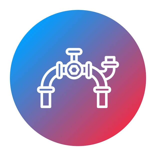 Imagen vectorial del icono del oleoducto Se puede usar para petróleo y gas