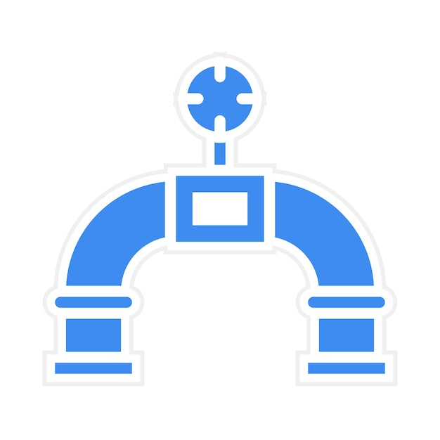 Imagen vectorial del icono del oleoducto Puede utilizarse para servicios públicos