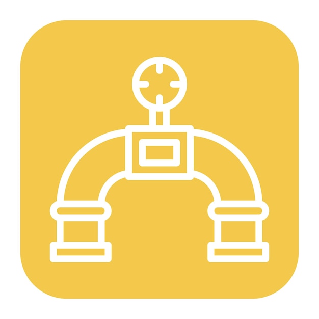 Imagen vectorial del icono del oleoducto Puede utilizarse para servicios públicos