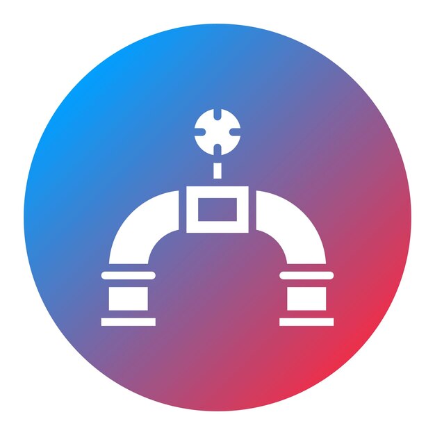 Imagen vectorial del icono del oleoducto Puede utilizarse para servicios públicos