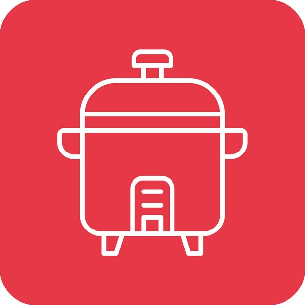 Imagen vectorial del icono de la olla de arroz Se puede usar para artículos para el hogar