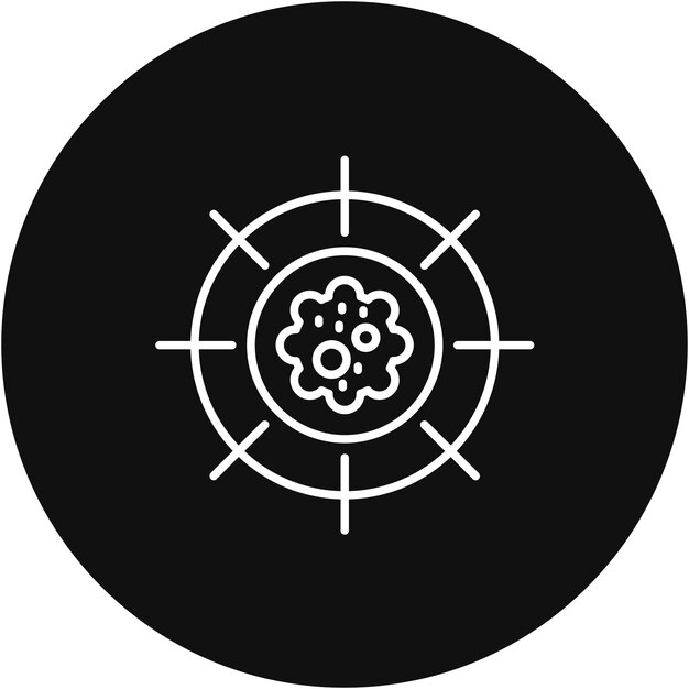 Imagen vectorial de icono de oncología Se puede utilizar para quimioterapia