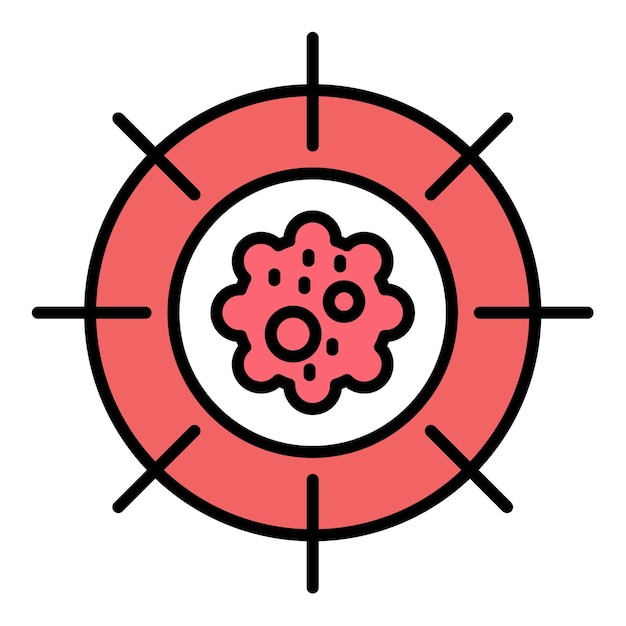 Imagen vectorial de icono de oncología Se puede utilizar para quimioterapia