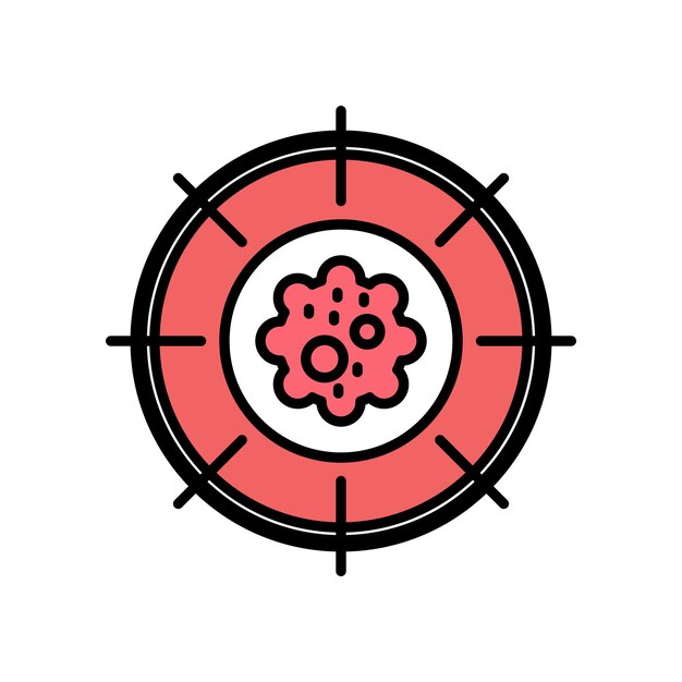 Imagen vectorial de icono de oncología Se puede utilizar para quimioterapia