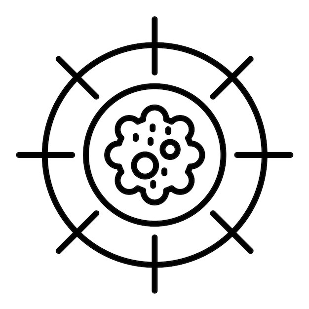 Imagen vectorial de icono de oncología Se puede utilizar para quimioterapia