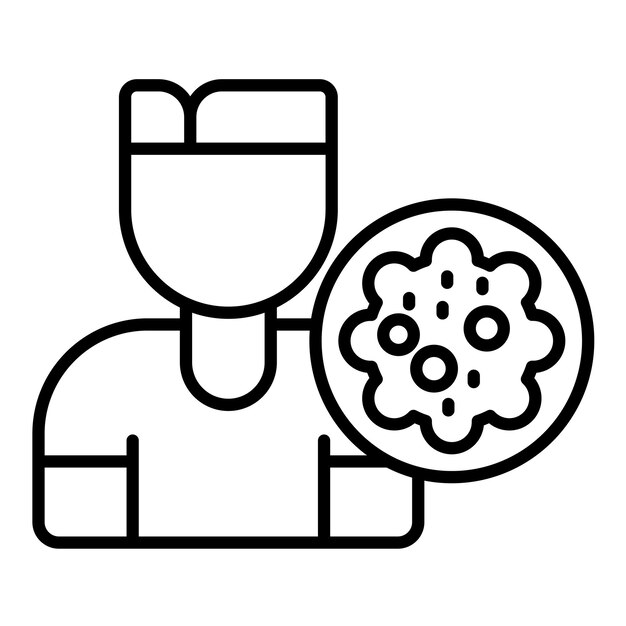 Imagen vectorial del icono del oncólogo Se puede utilizar para la quimioterapia
