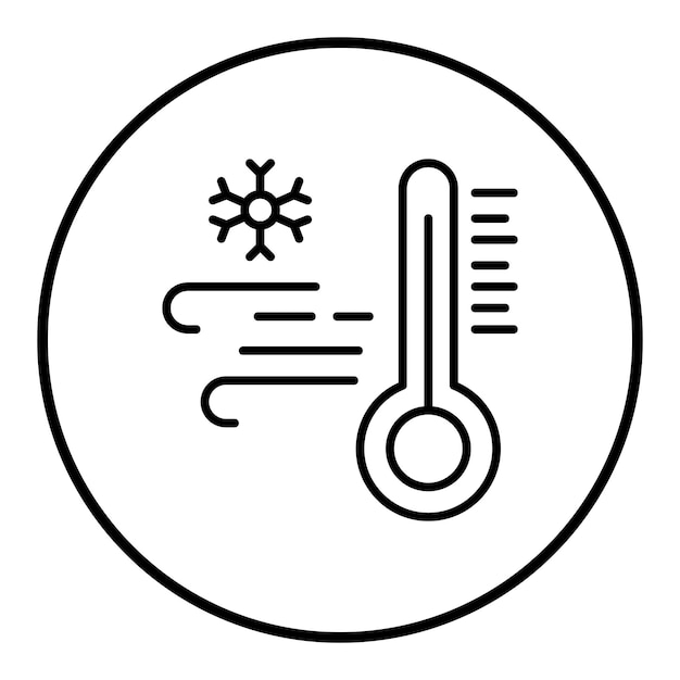 Imagen vectorial de icono de onda fría Se puede usar para desastres naturales