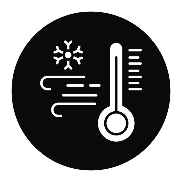 Imagen vectorial de icono de onda fría Se puede usar para desastres naturales