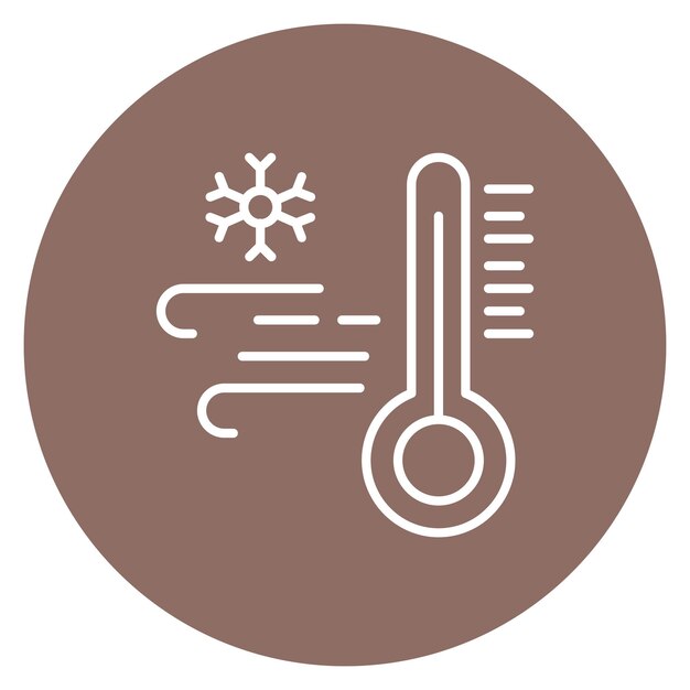 Imagen vectorial de icono de onda fría Se puede usar para desastres naturales
