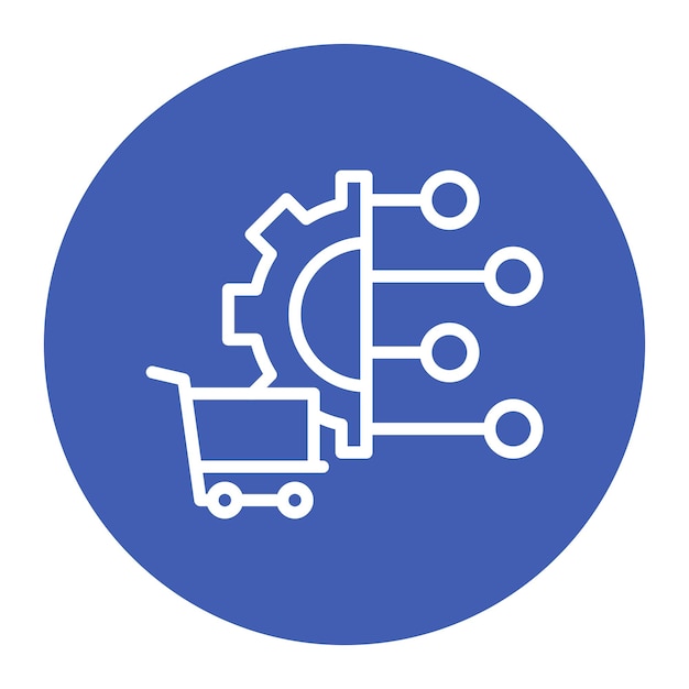 Imagen vectorial del icono de las opciones del carrito Se puede utilizar para la tienda de comercio electrónico