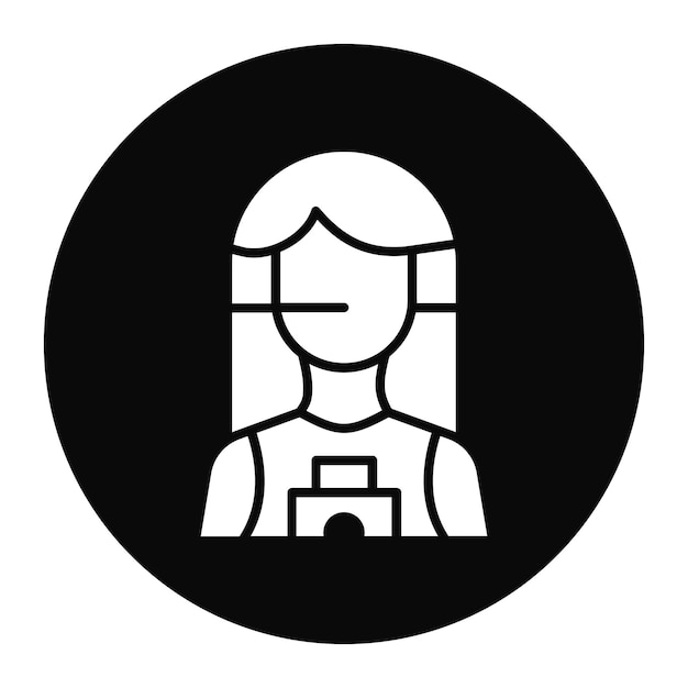Imagen vectorial del icono del operador de la cámara Se puede utilizar para el periodismo