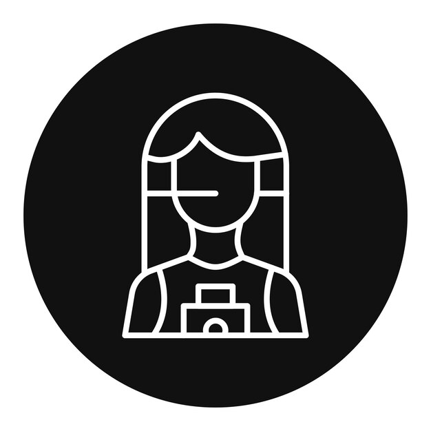Imagen vectorial del icono del operador de la cámara Se puede utilizar para el periodismo