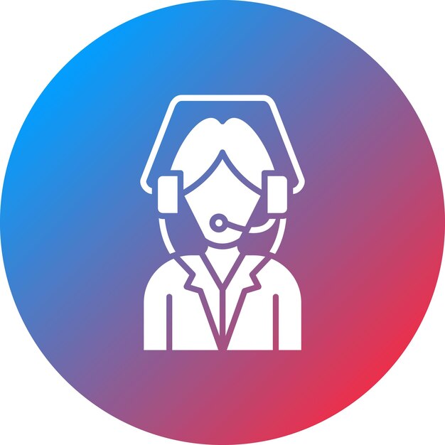 Imagen vectorial del icono del operador del cliente Se puede utilizar para compras y comercio electrónico
