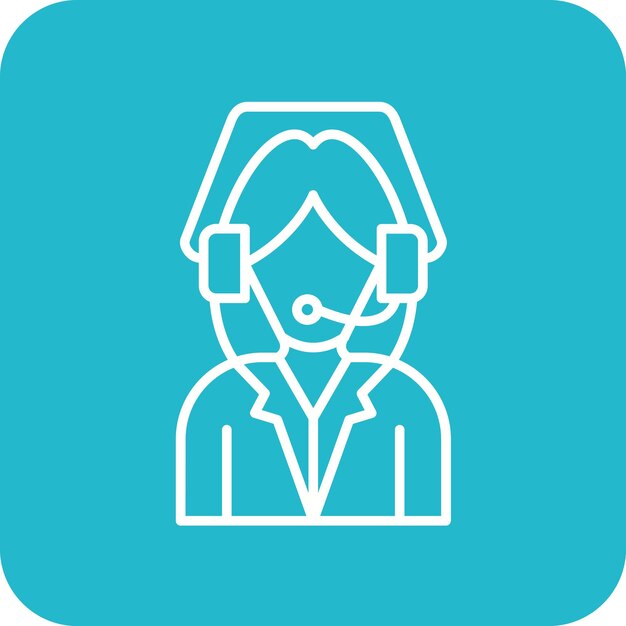 Imagen vectorial del icono del operador del cliente Se puede utilizar para compras y comercio electrónico